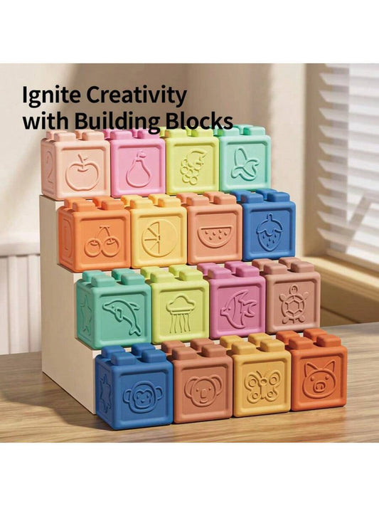 Soft Baby Building Blocks – Large Chewable Teething & Early Learning Toy