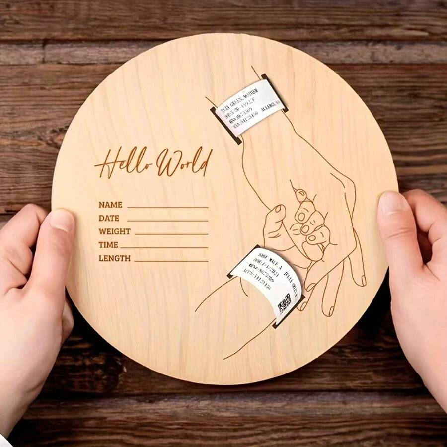 Personalized Newborn Hospital Bracelet Keepsake Box Laser Engraved Baby Memory Box Gift for New Parents