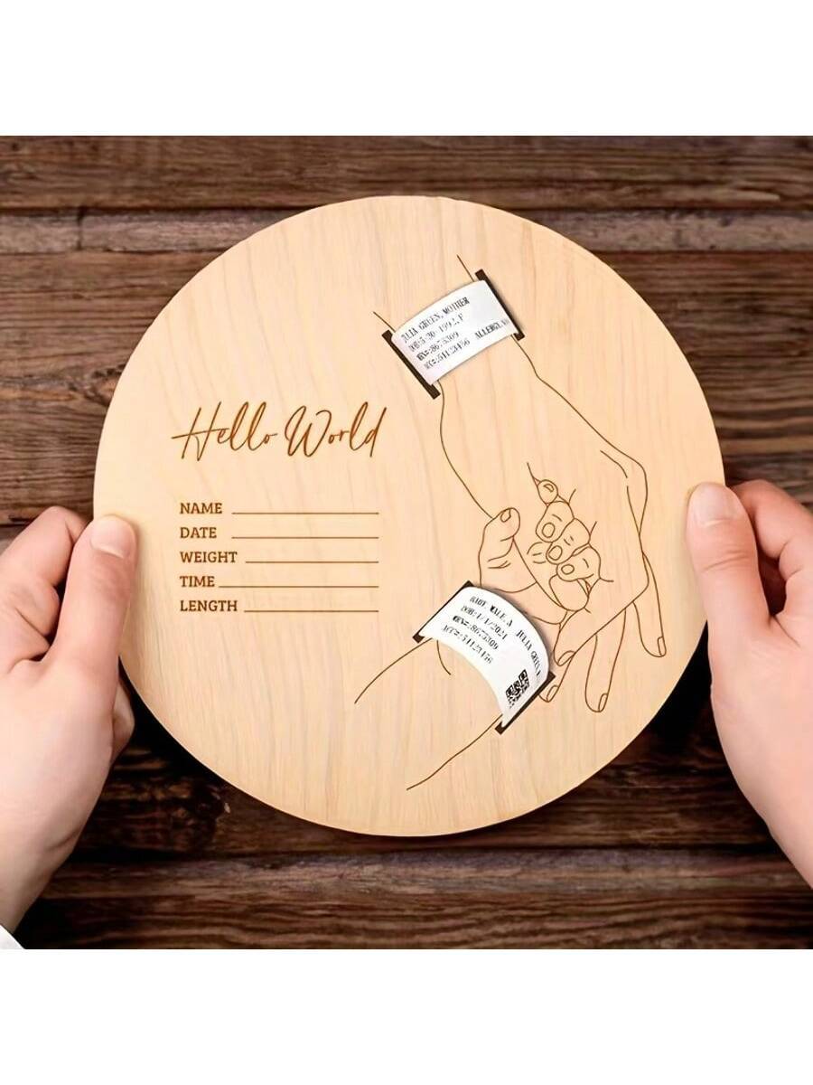 Personalized Newborn Hospital Bracelet Keepsake Box Laser Engraved Baby Memory Box Gift for New Parents