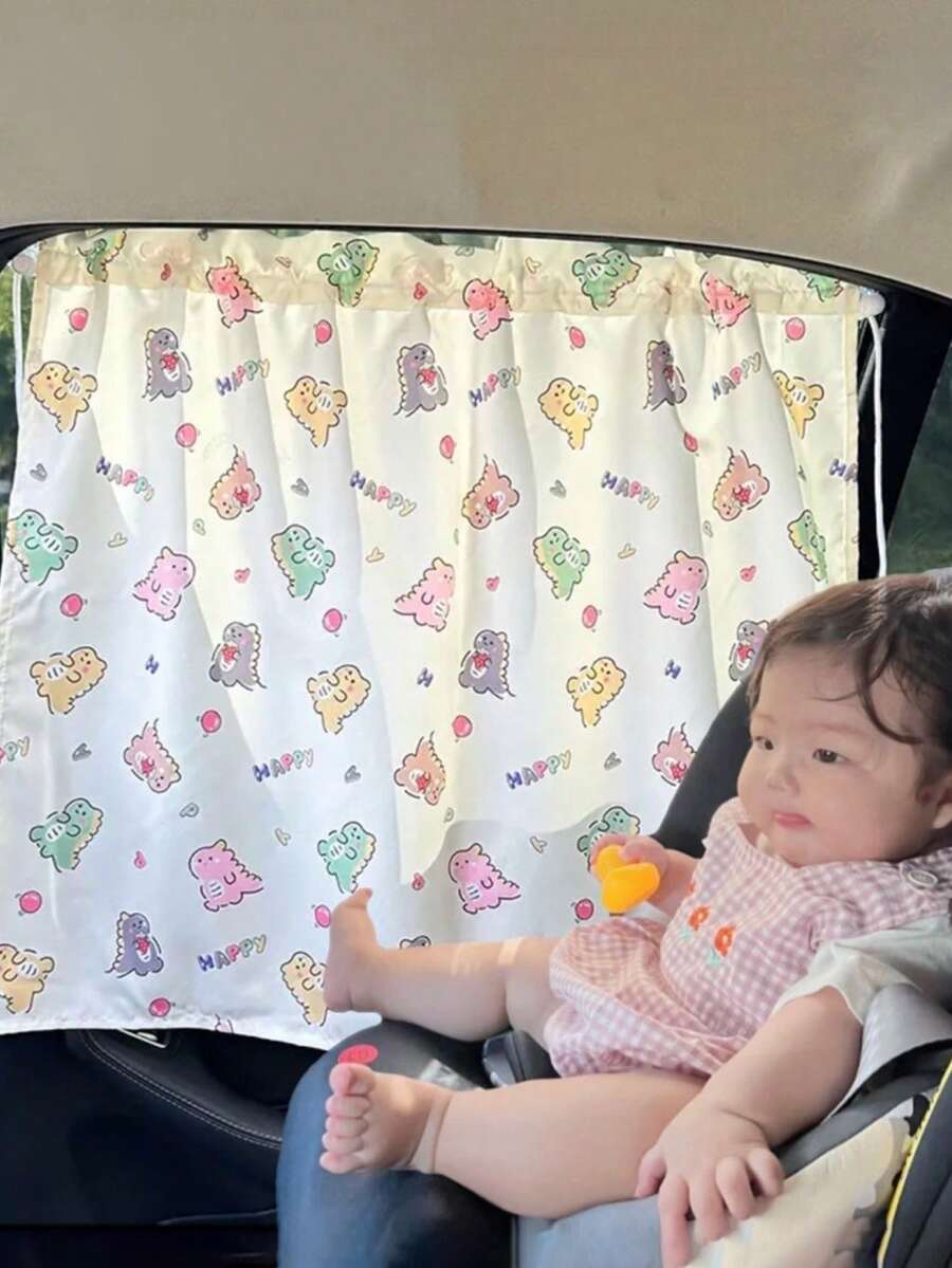 Baby Car Window Sunshade Curtain Cartoon Privacy Sun Protection Cover with Suction Cups