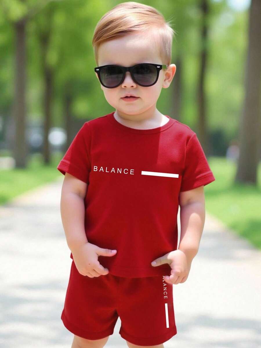 Comfortable Daily Wear Colorful Striped Coconut Tree Set for Toddler Boys