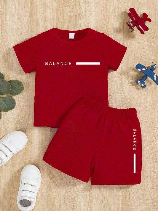 Comfortable Daily Wear Colorful Striped Coconut Tree Set for Toddler Boys