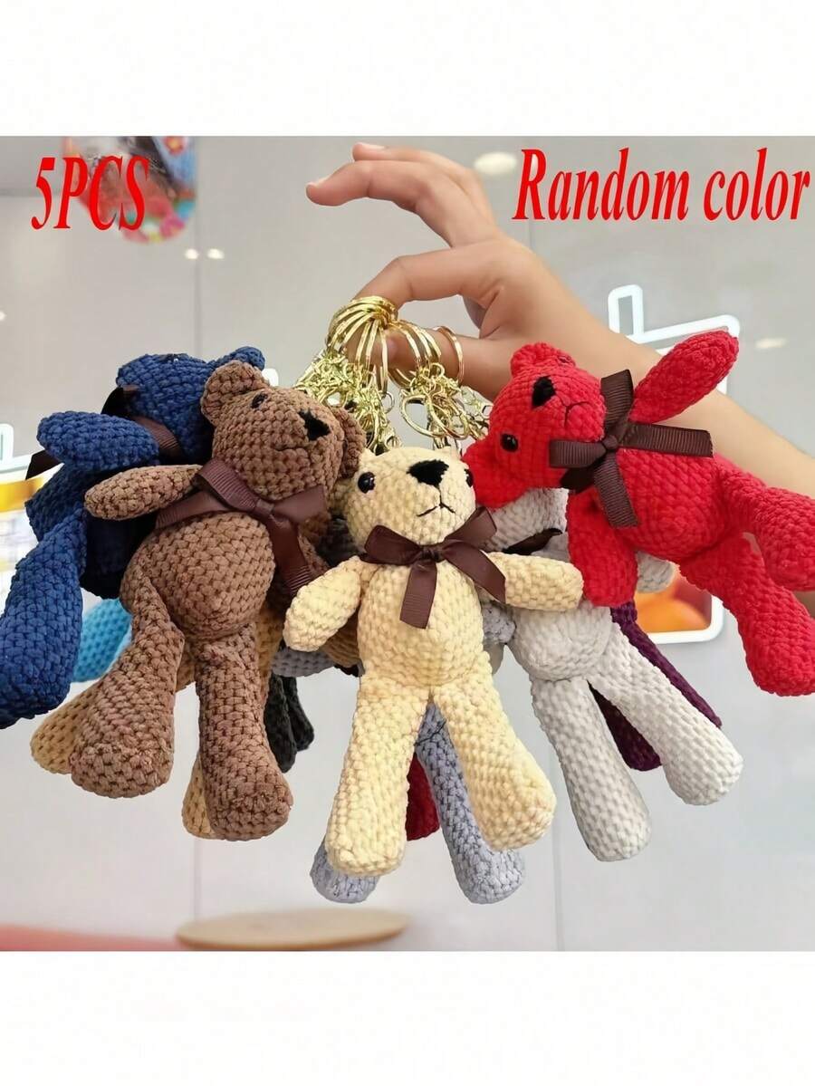 Cute Teddy Bear Plush Doll Cartoon Hanging Decor for Gifts and Home Decoration