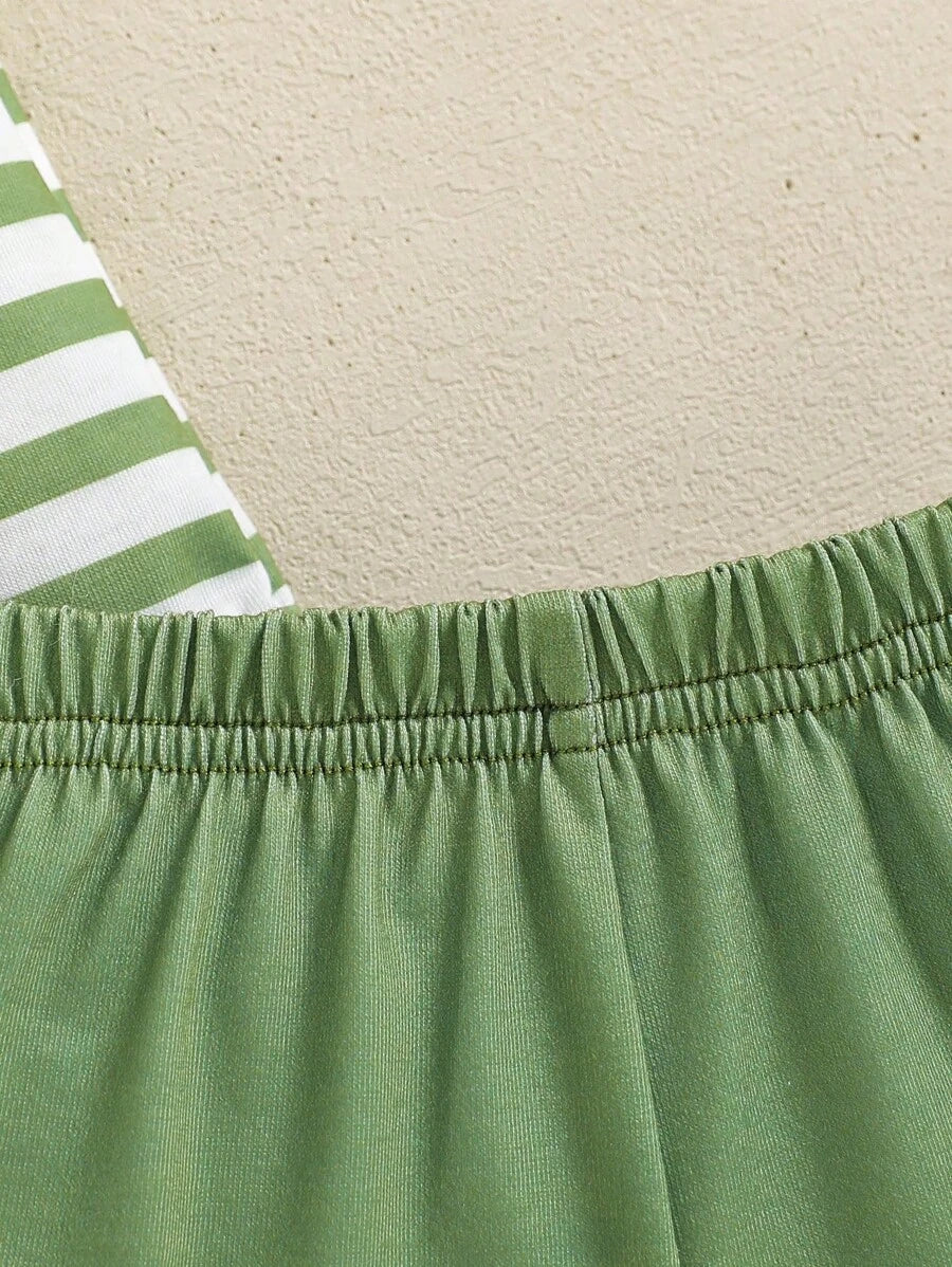 Baby Boy 2-Piece Stripe Printed Clothes Set - Casual Spring Summer Sun Outfit