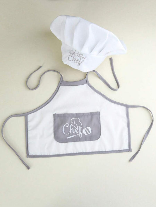 Baby Boy Chef Hat and Apron Photography Outfit Set for Newborn Photoshoots