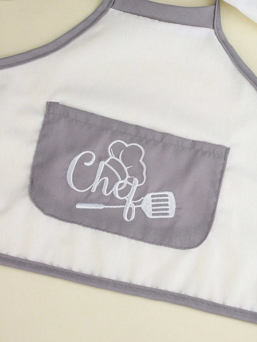 Baby Boy Chef Hat and Apron Photography Outfit Set for Newborn Photoshoots