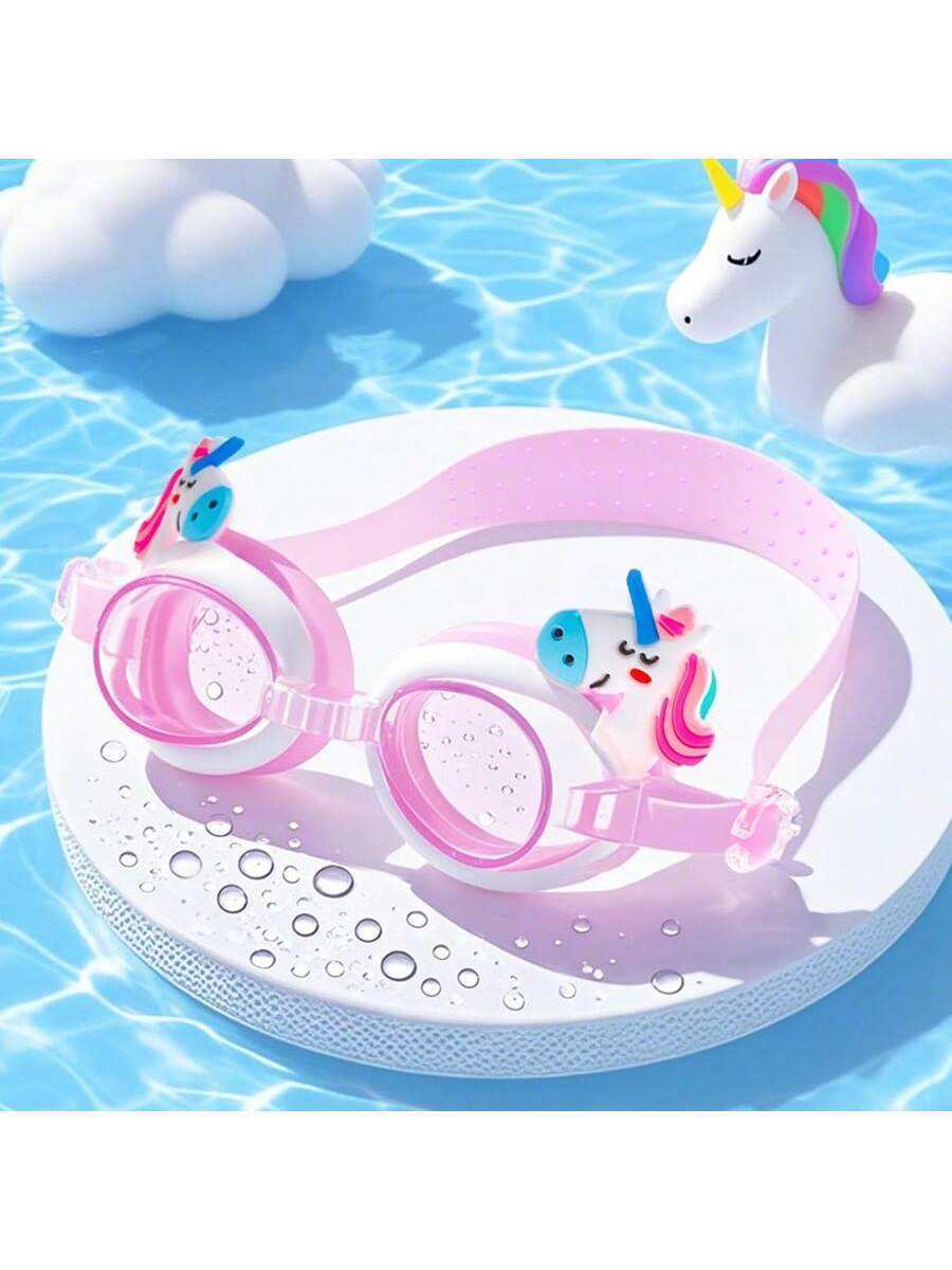 Kids Cartoon Swim Goggles Anti Fog Waterproof Swimming Glasses for Pool and Beach Activities