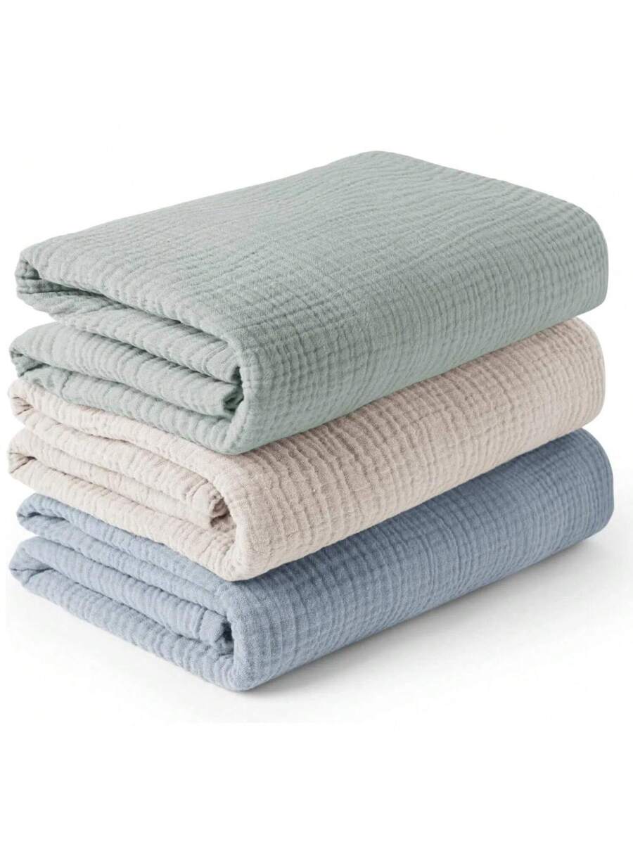 3 Pack Muslin Swaddle Blankets Soft Breathable Receiving Blankets for Newborns and Infants