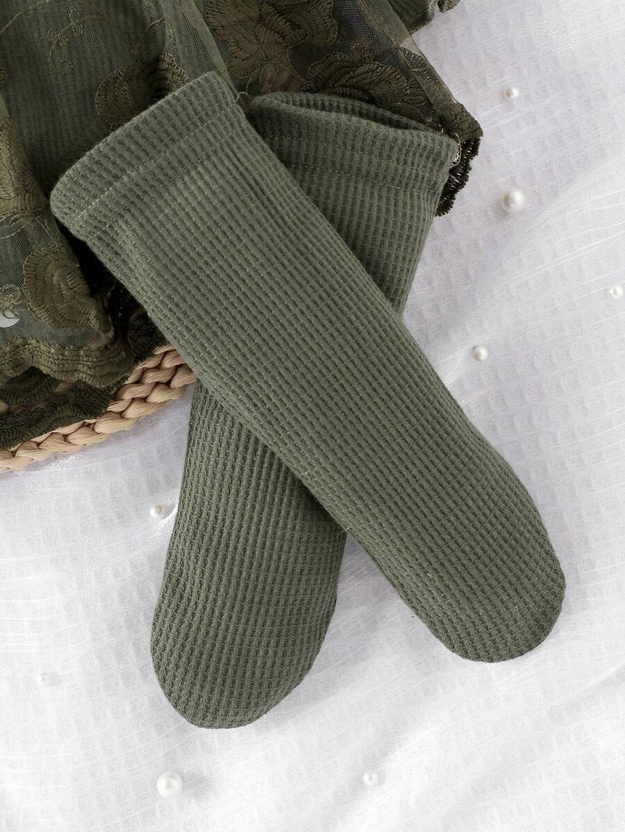 3PCS Baby Elegant Mesh Contrast Bodysuit Set with Headband and Socks for Autumn and Winter Wear