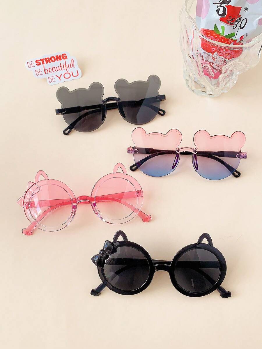 Double Color Cat Bowknot Fashion Glasses for Kids Accessories