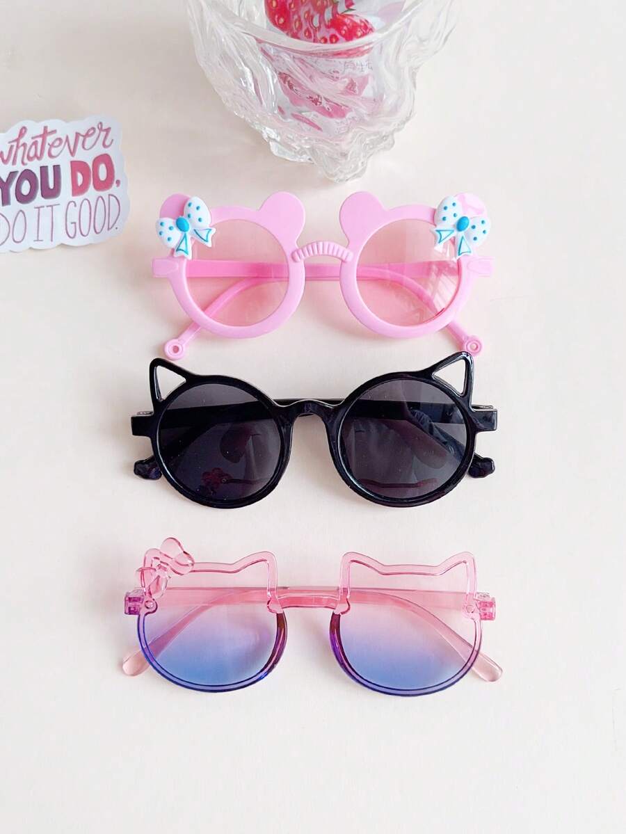 Cute Bear Ear Fashion Glasses for Kids Daily Accessories