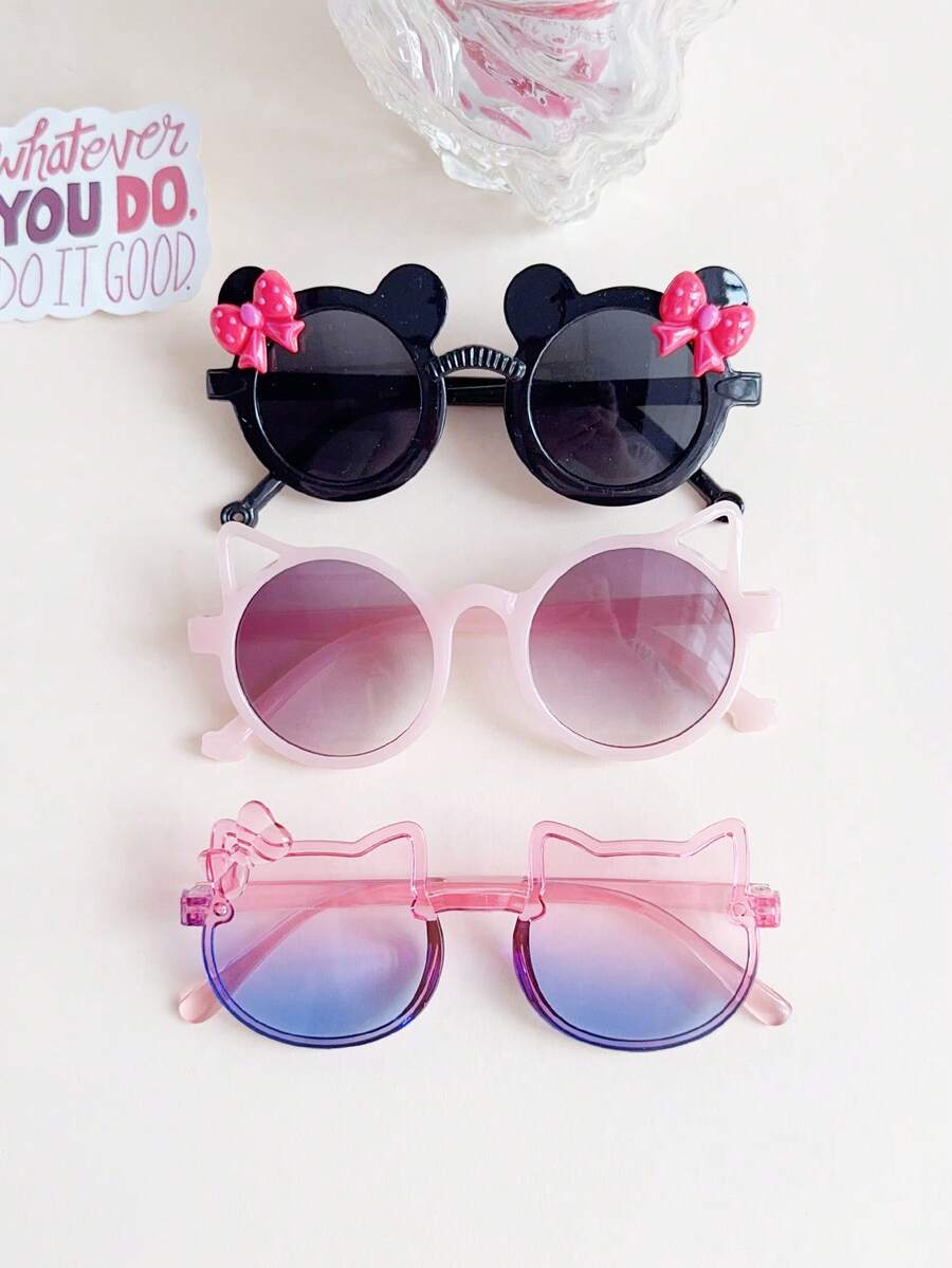Cute Bear Ear Fashion Glasses for Kids Daily Accessories