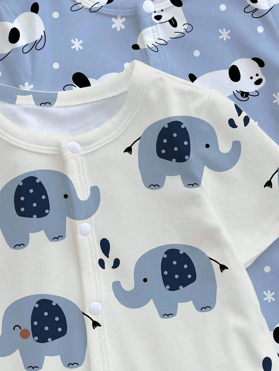 Infant Soft Knit Cartoon Romper - Adorable One-Piece Summer Outfit