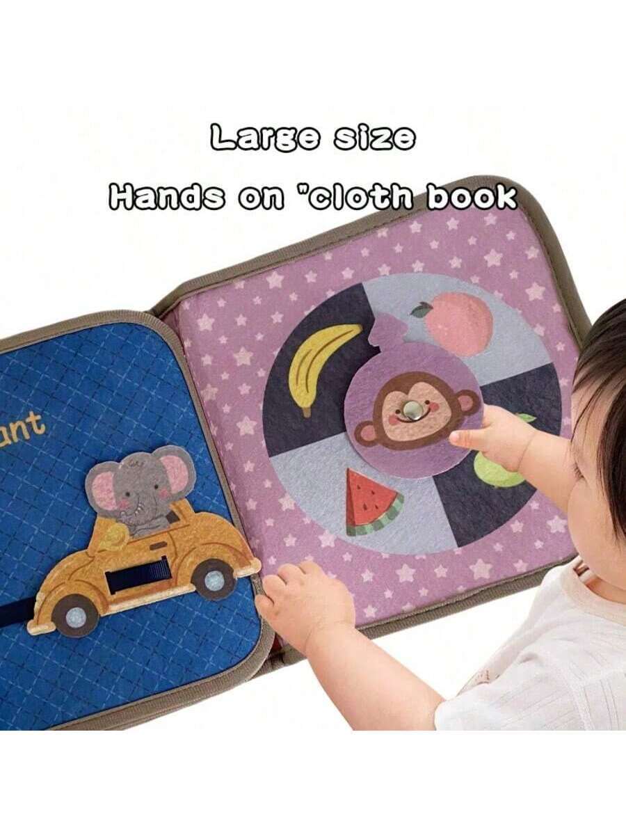 Montessori Busy Book for Toddlers Animal and Fruit Recognition Sensory Learning Activity Book