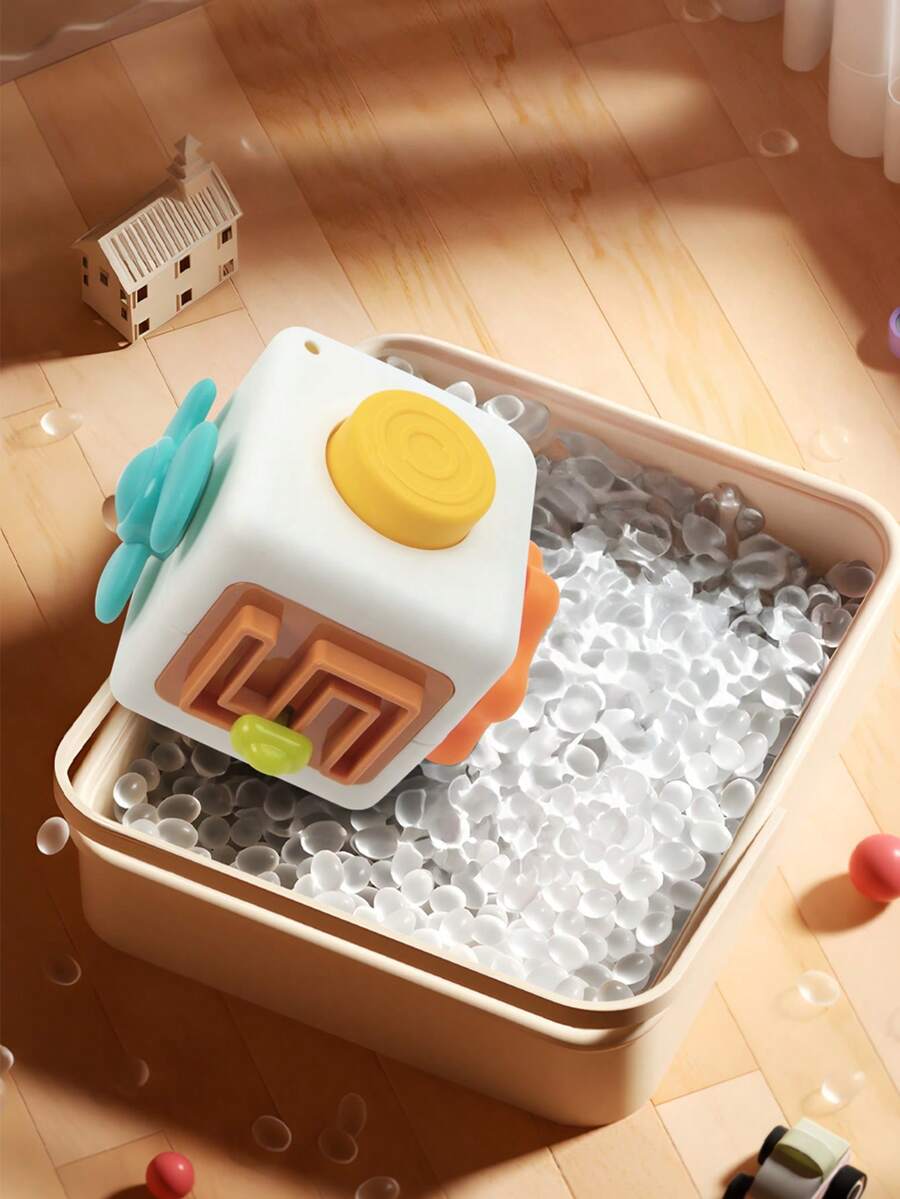 Montessori Wooden Activity Cube Toy Multifunctional Early Learning Educational Toy for Toddlers