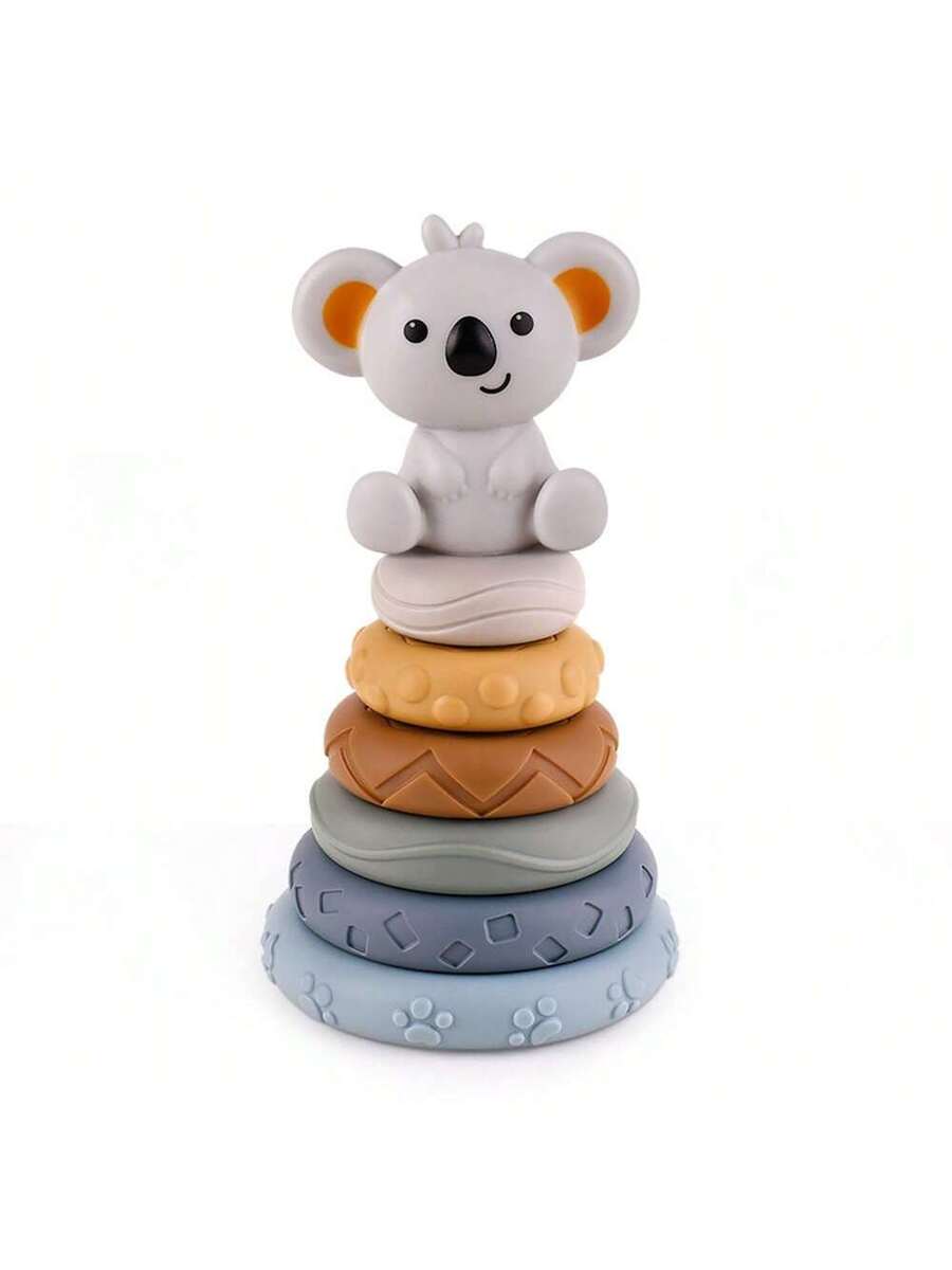 Baby Sensory Learning Toy Set – Soft Number Blocks, Animal Bowling Balls & Rainbow Stacking Rings