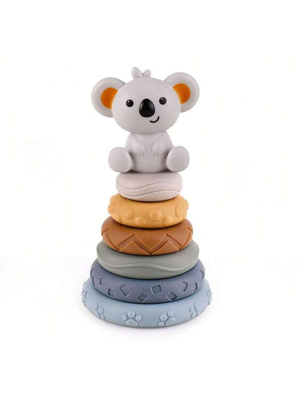 Baby Sensory Learning Toy Set – Soft Number Blocks, Animal Bowling Balls & Rainbow Stacking Rings