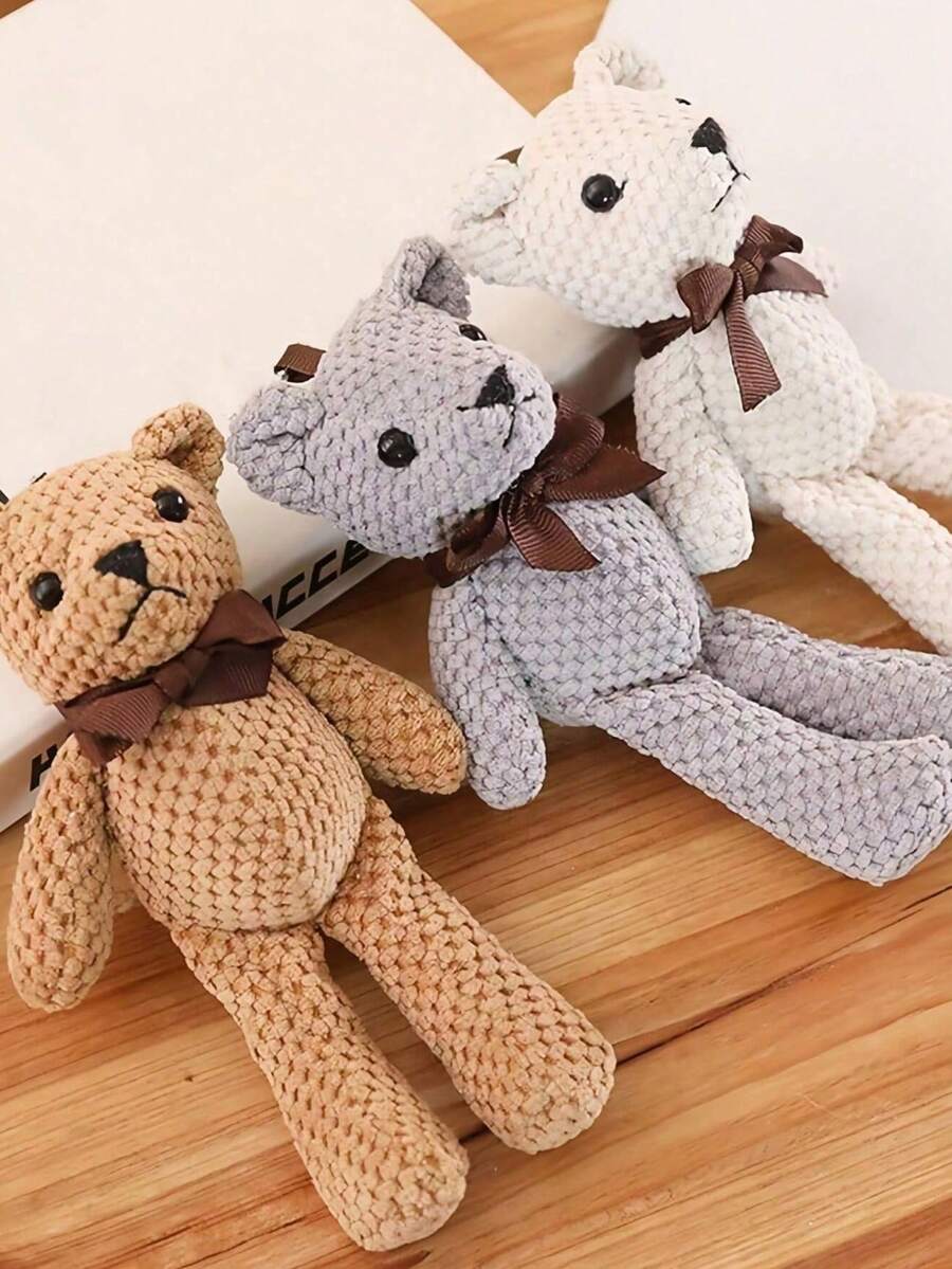 Cute Teddy Bear Plush Doll Cartoon Hanging Decor for Gifts and Home Decoration