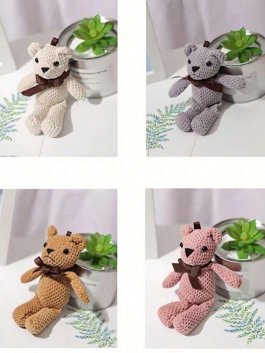 Cute Teddy Bear Plush Doll Cartoon Hanging Decor for Gifts and Home Decoration