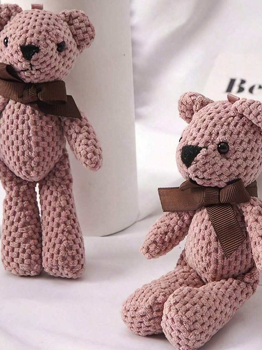 Cute Teddy Bear Plush Doll Cartoon Hanging Decor for Gifts and Home Decoration