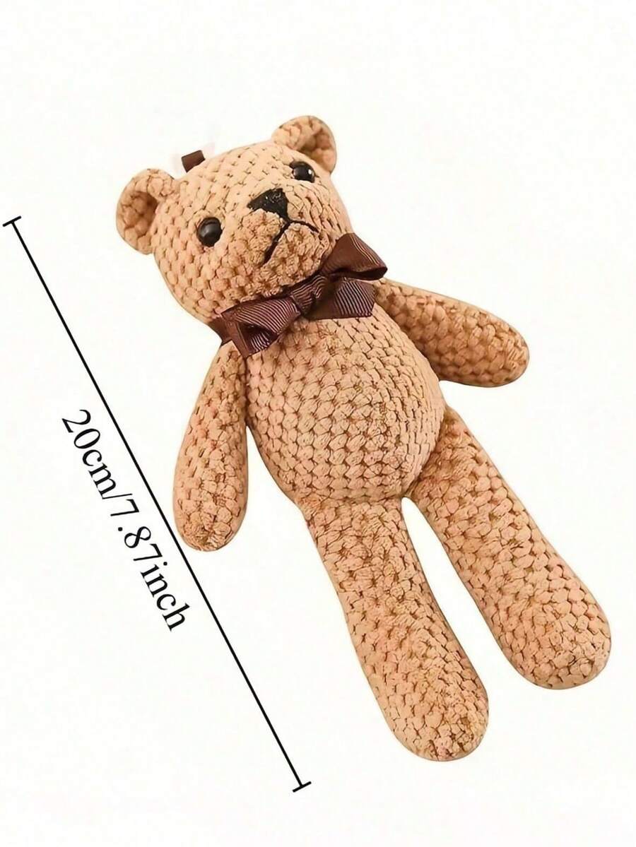 Cute Teddy Bear Plush Doll Cartoon Hanging Decor for Gifts and Home Decoration