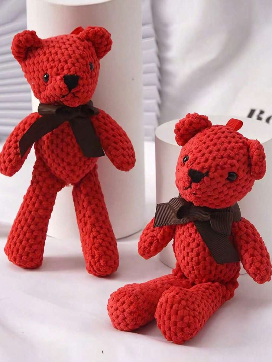 Cute Teddy Bear Plush Doll Cartoon Hanging Decor for Gifts and Home Decoration
