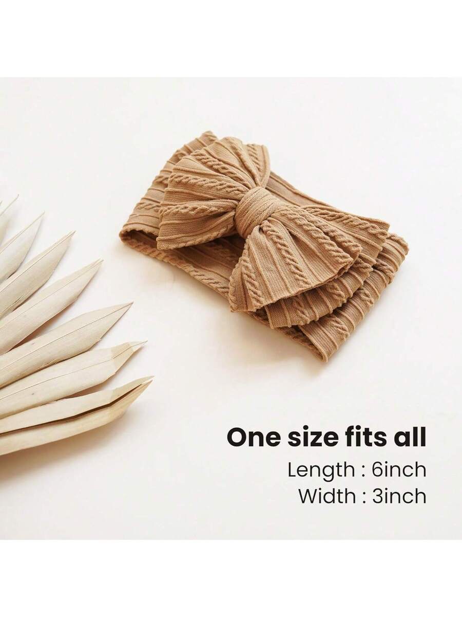 8pcs Handmade Baby Bow Headbands for Newborn and Toddler Daily Wear