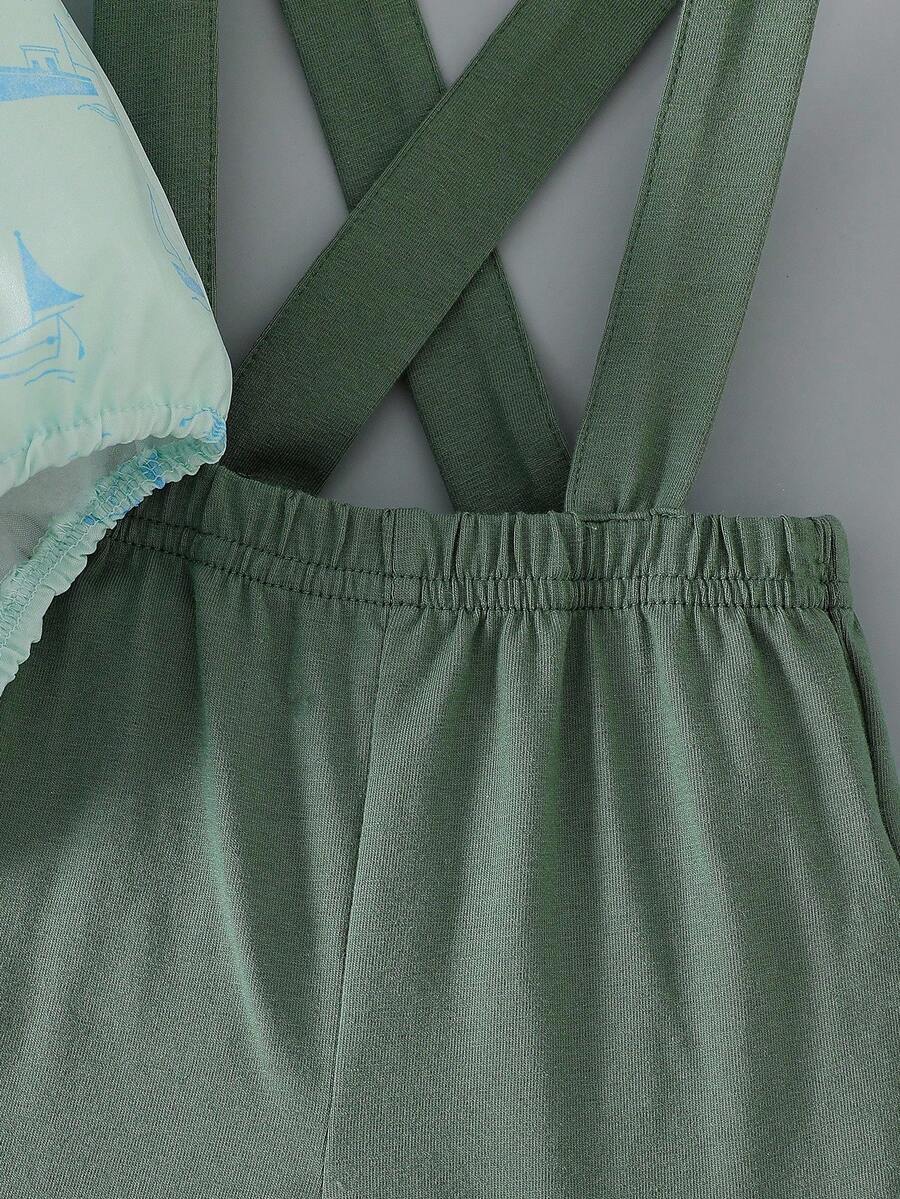 Baby Boy Gentleman Style Bow Tie Suspender Jumpsuit Outfit