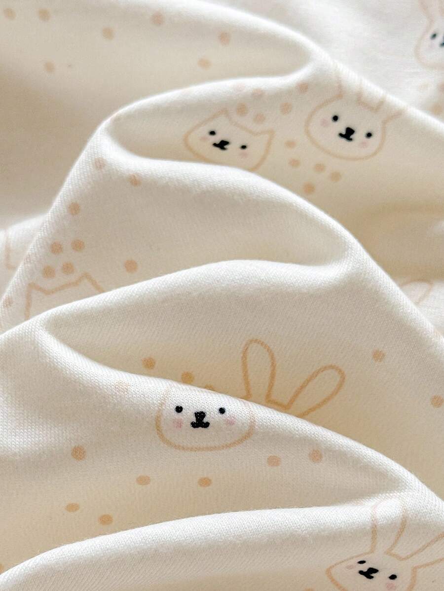 Newborn Soft Knit Summer Romper Set - 3pcs Cute Cartoon Graphic Outfits