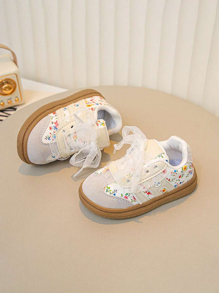 Comfy Stay-On Girls' Walking Shoes - Adjustable Hook & Loop (1-3 Years)
