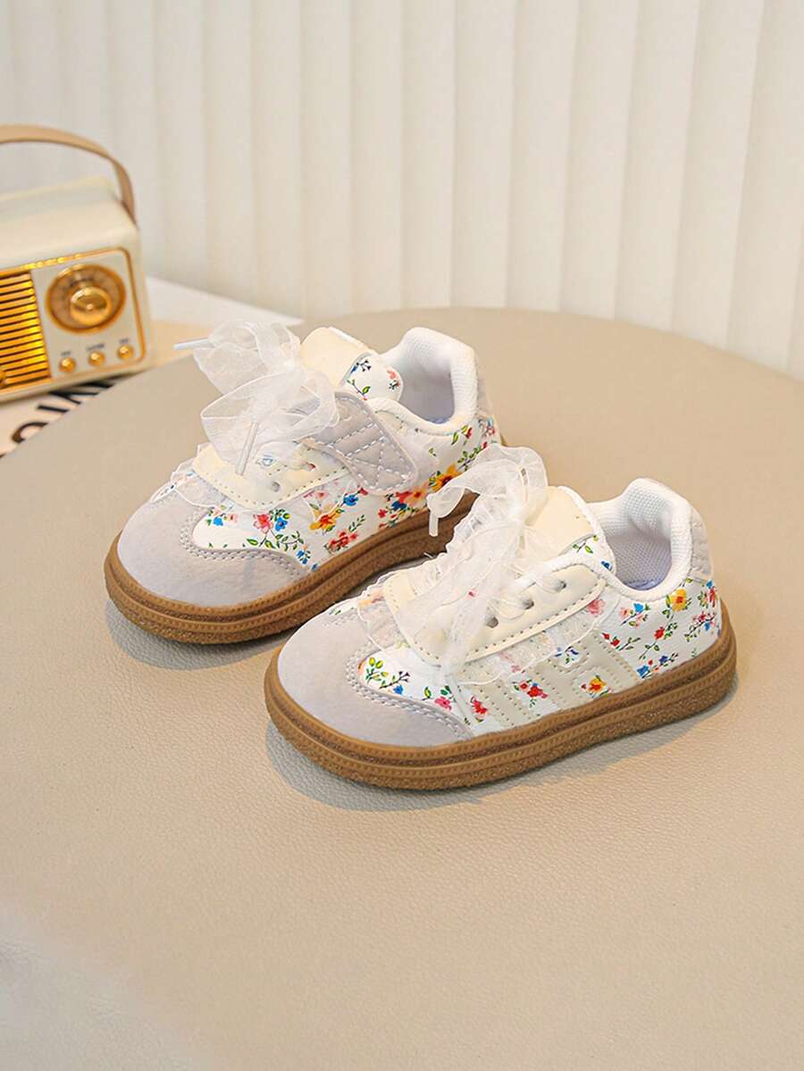 Comfy Stay-On Girls' Walking Shoes - Adjustable Hook & Loop (1-3 Years)