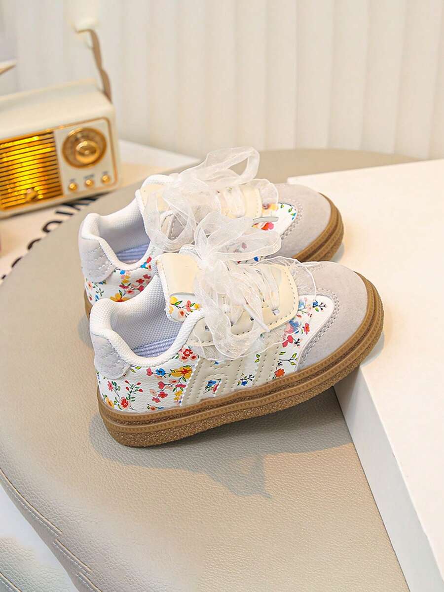 Comfy Stay-On Girls' Walking Shoes - Adjustable Hook & Loop (1-3 Years)