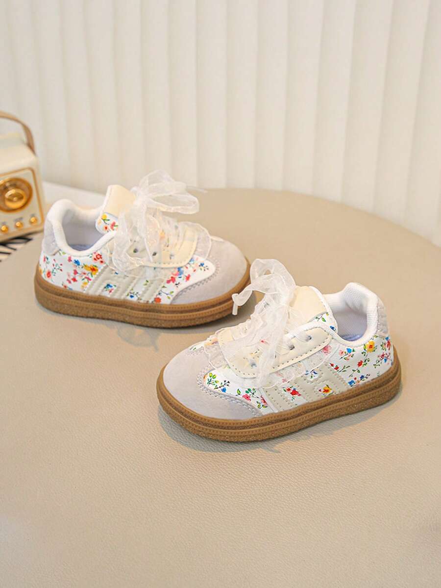Comfy Stay-On Girls' Walking Shoes - Adjustable Hook & Loop (1-3 Years)