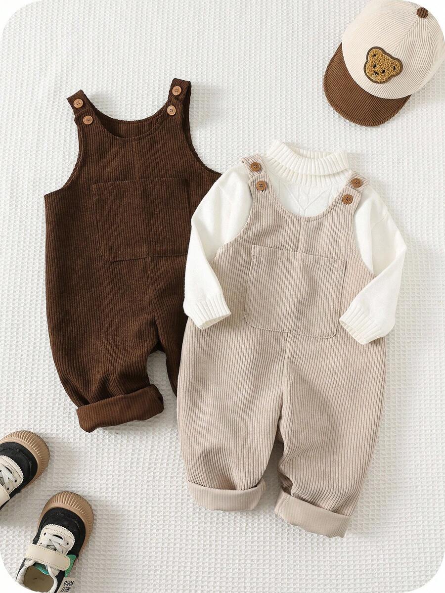 Unisex Baby Cute Denim Bib Pants Casual Overall Outfit for Spring Summer Autumn Wear