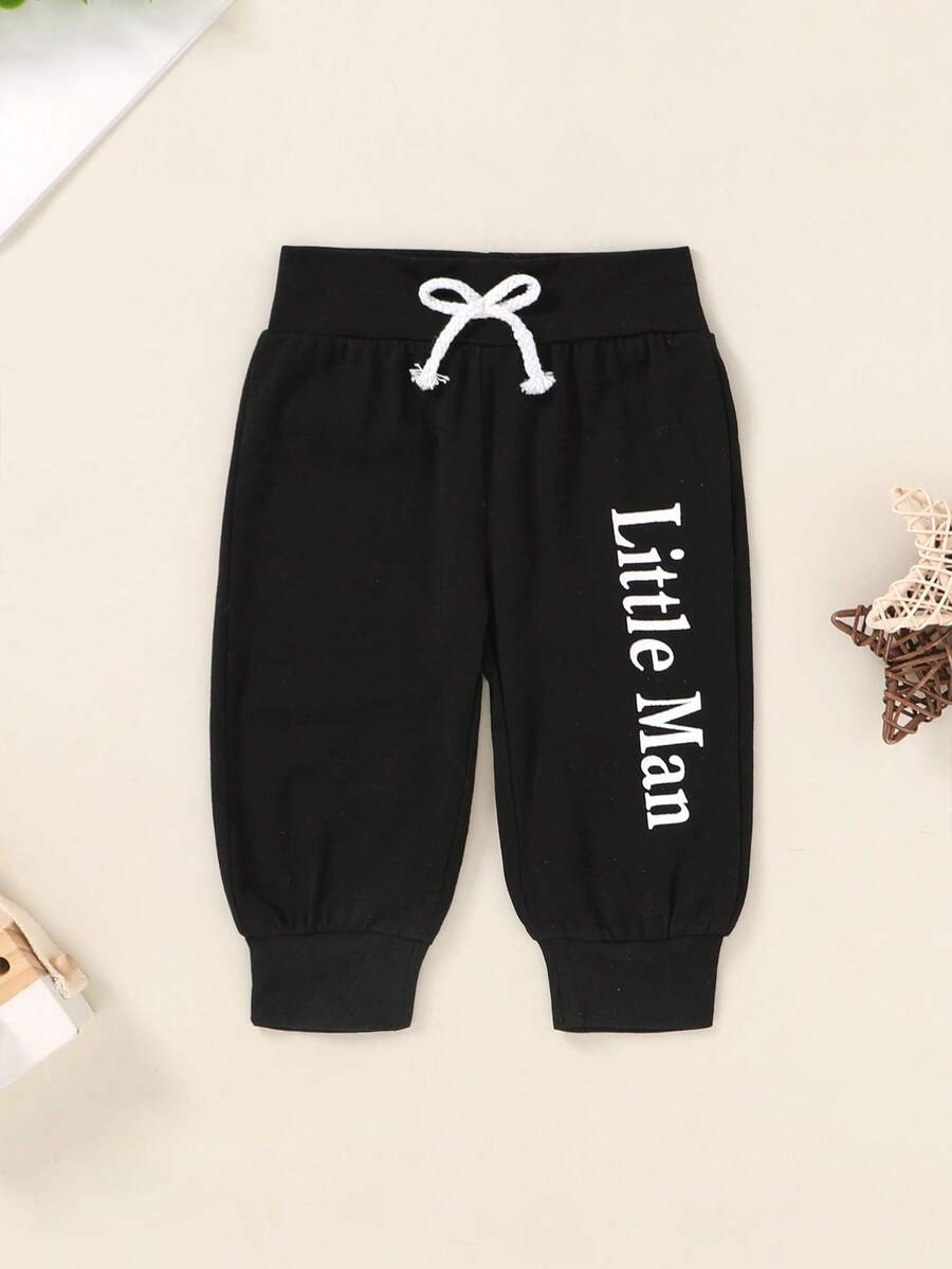 3PCS Baby Boy Bodysuit Pants and Hat Set for Casual Daily and Vacation Wear
