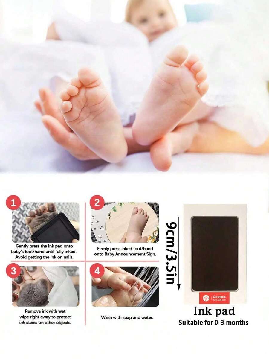 3pcs Baby Birth Announcement Wooden Name Sign Set Newborn Milestone Plaque Hospital Photo Prop Handprint Footprint Keepsake