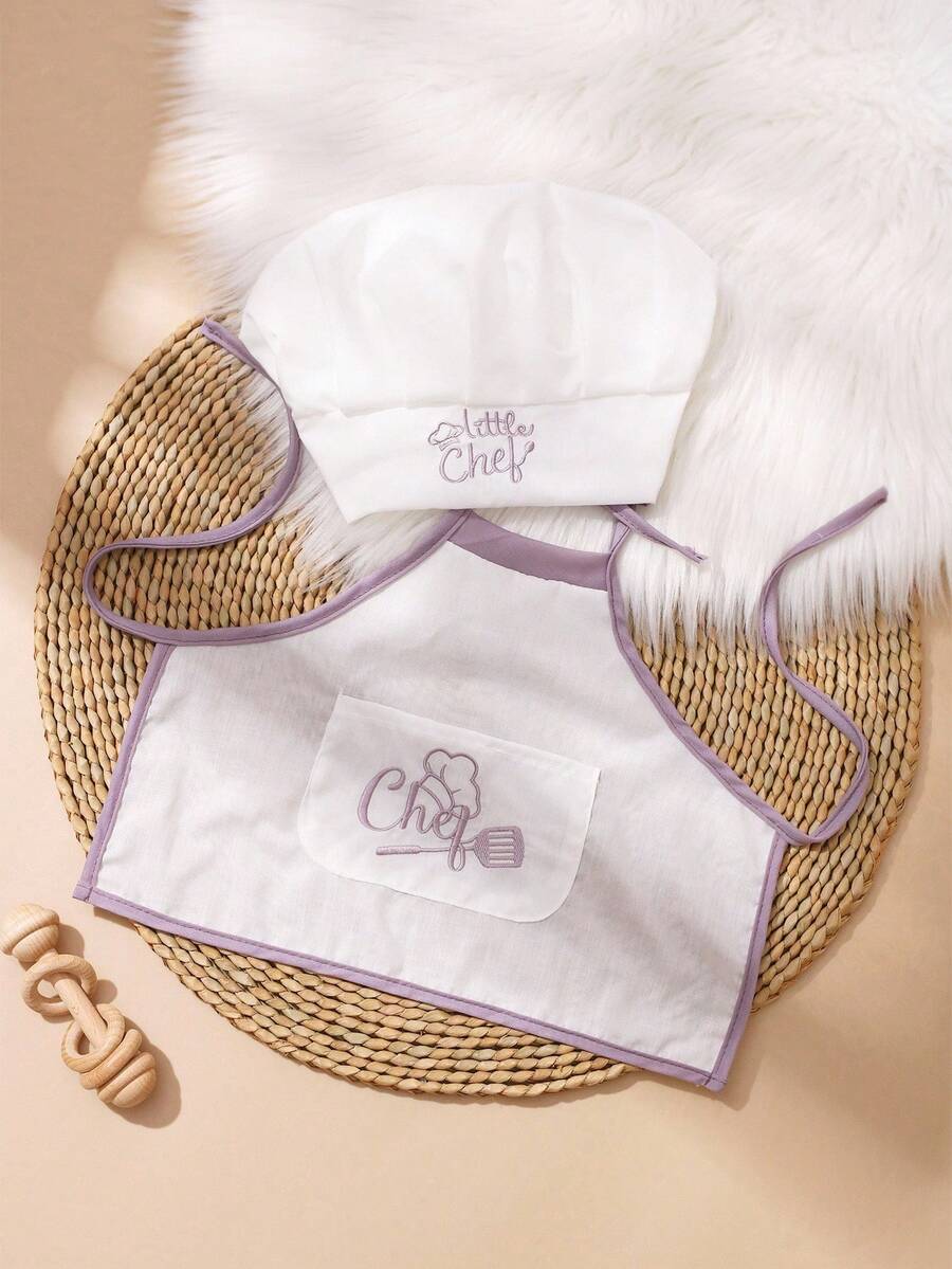 Baby Boy Chef Hat and Apron Photography Outfit Set for Newborn Photoshoots