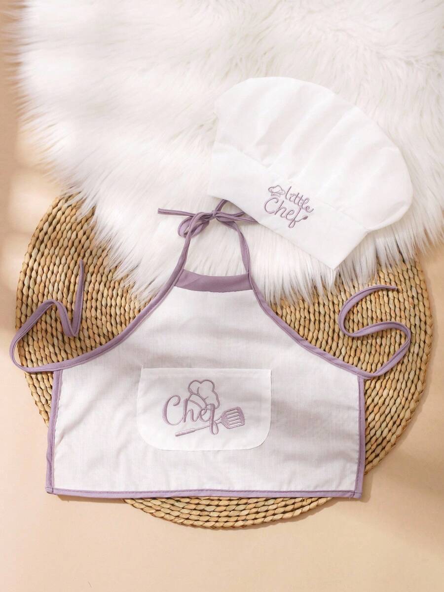 Baby Boy Chef Hat and Apron Photography Outfit Set for Newborn Photoshoots