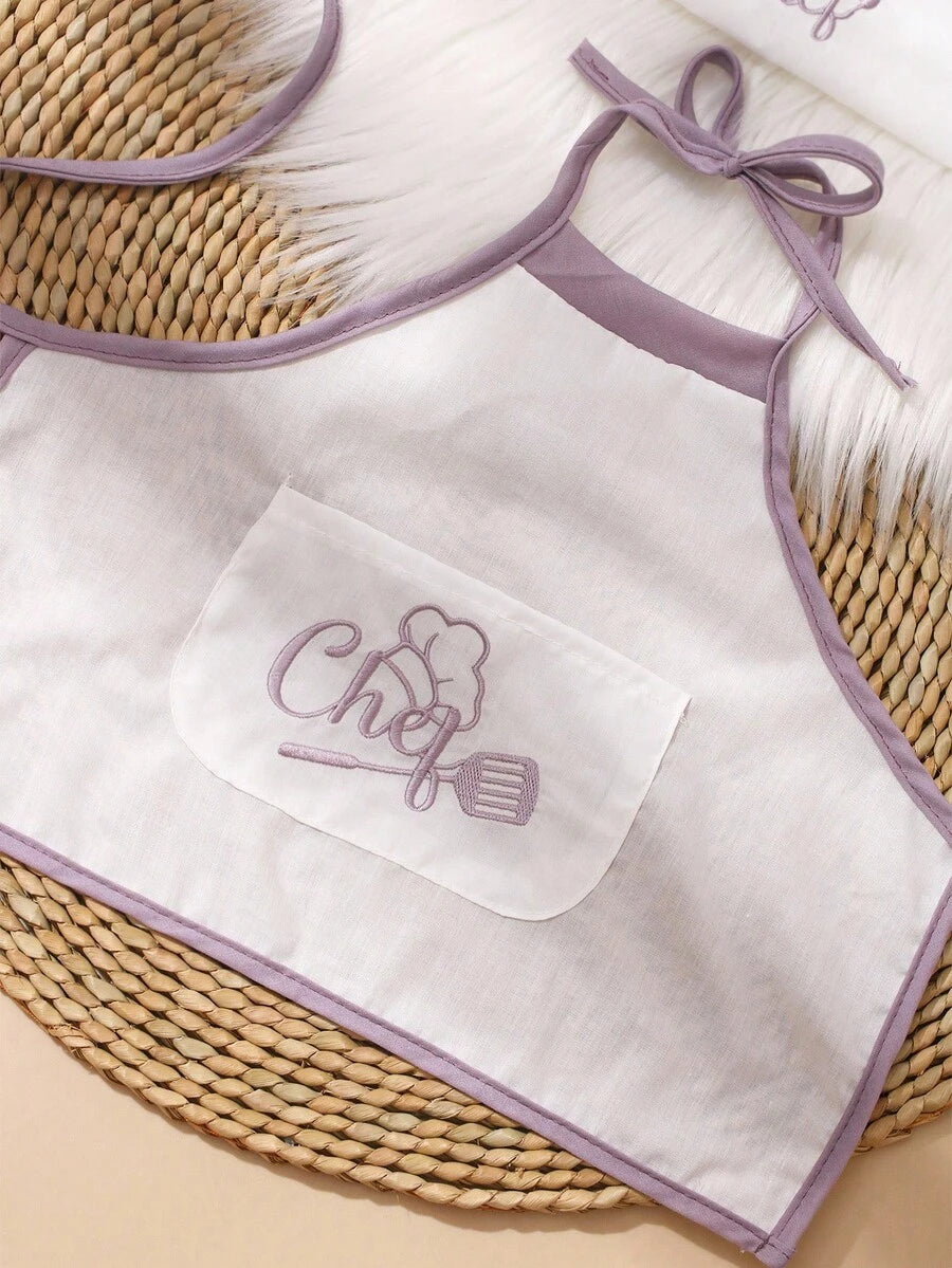 Baby Boy Chef Hat and Apron Photography Outfit Set for Newborn Photoshoots
