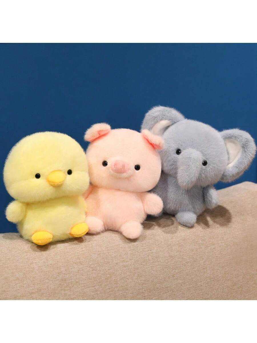 Cute Plush Animal Toys Bear Rabbit Elephant Sheep Stuffed Doll for Gifts and Home Decor