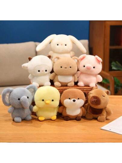 Cute Plush Animal Toys Bear Rabbit Elephant Sheep Stuffed Doll for Gifts and Home Decor