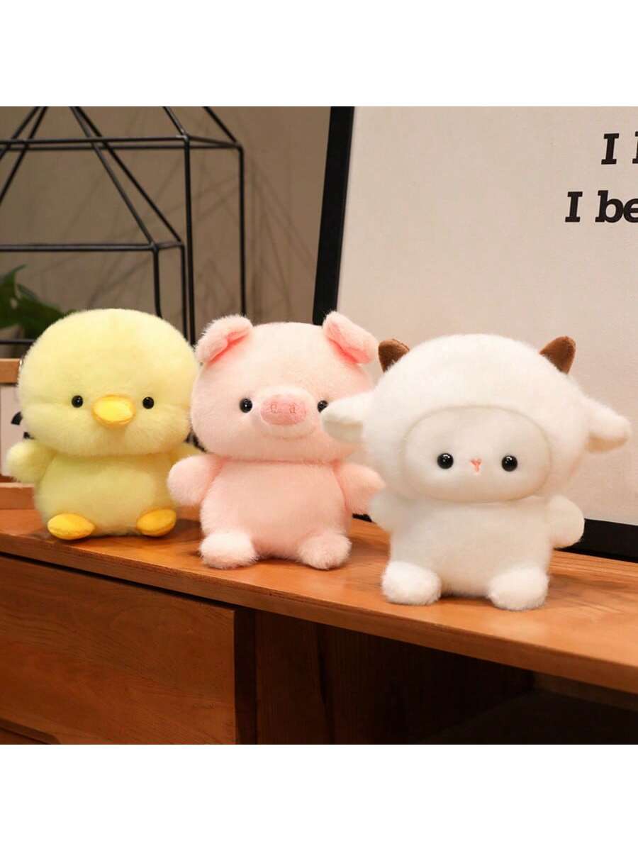 Cute Plush Animal Toys Bear Rabbit Elephant Sheep Stuffed Doll for Gifts and Home Decor