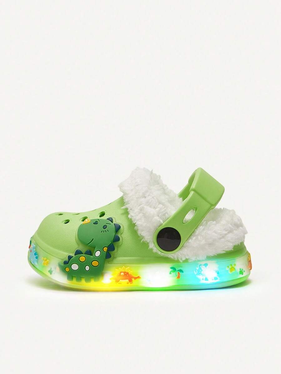 Unisex Green Dinosaur Sandals – Lightweight & Breathable, Cozy Pixies Summer Fashion Cartoon Shoes for Kids