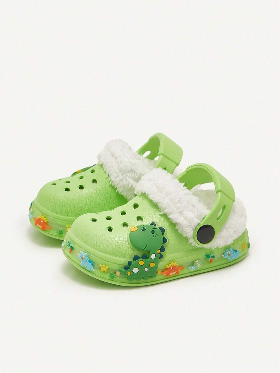Unisex Green Dinosaur Sandals – Lightweight & Breathable, Cozy Pixies Summer Fashion Cartoon Shoes for Kids