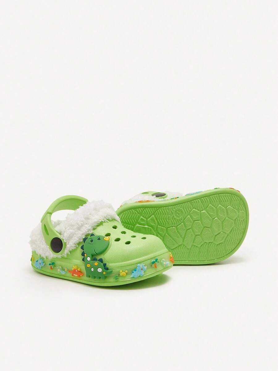 Unisex Green Dinosaur Sandals – Lightweight & Breathable, Cozy Pixies Summer Fashion Cartoon Shoes for Kids