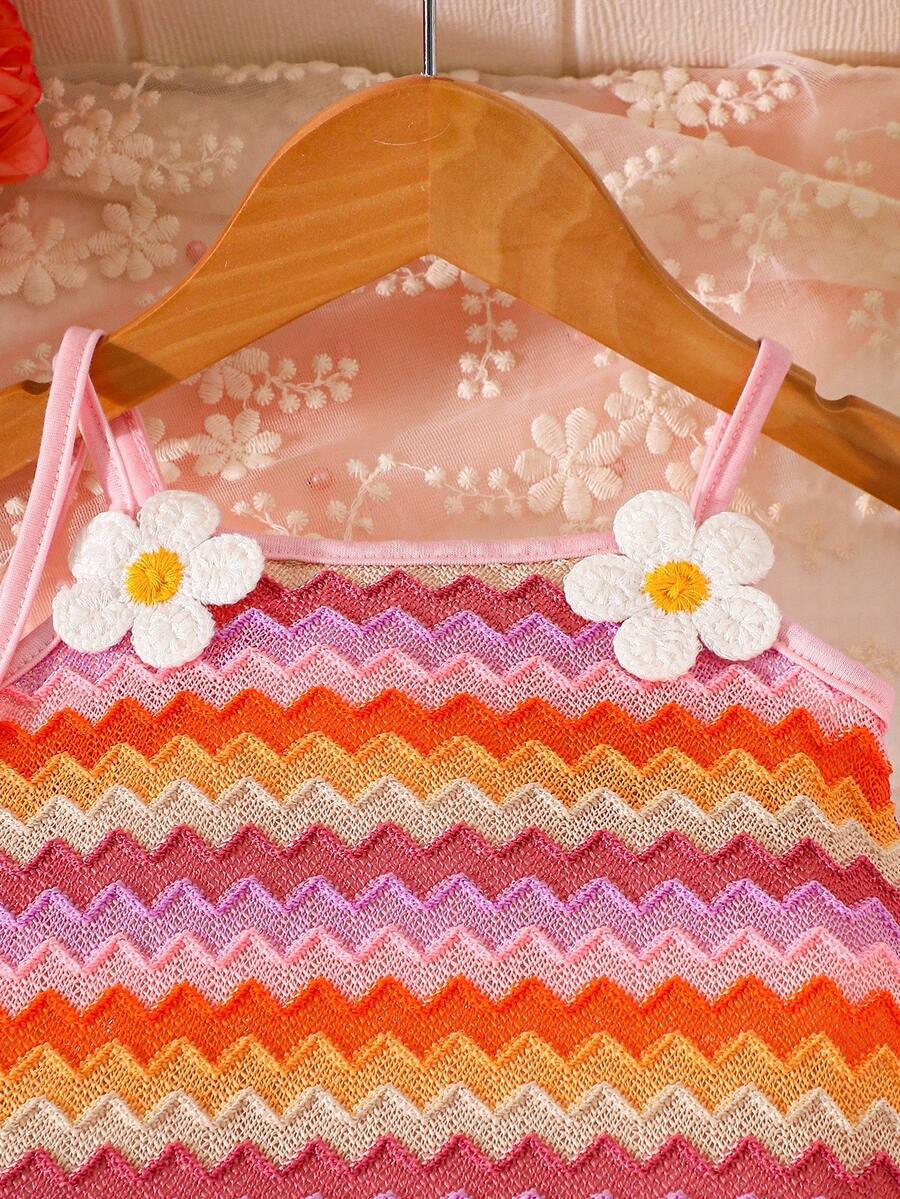 Floral Suspender Dress with Matching Bag, 2-Piece Set for Baby Girls