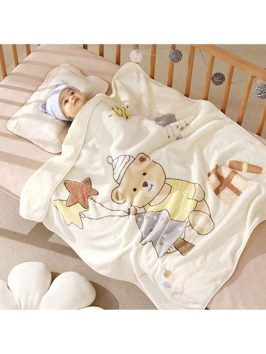 Baby Coral Fleece Blanket Soft Absorbent Newborn Receiving Blanket for Infants 0-12 Months