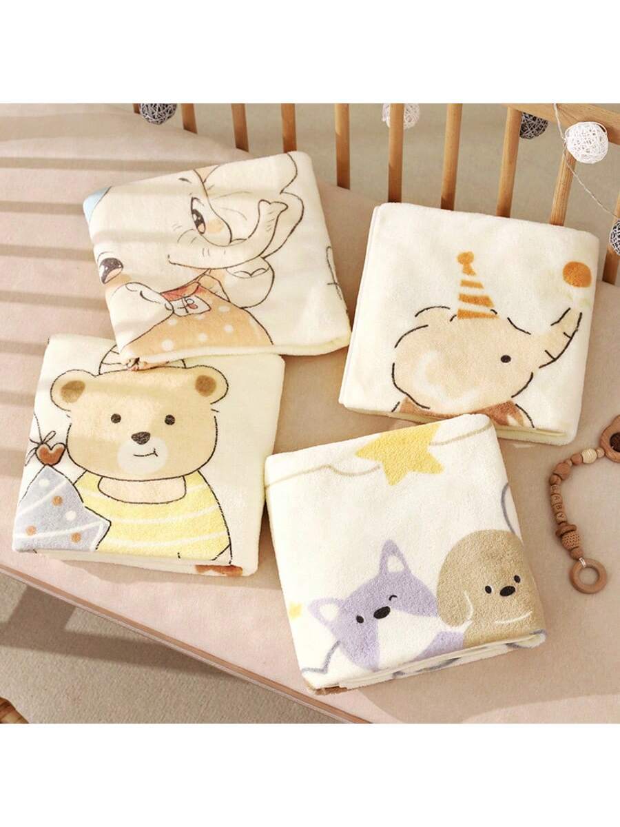 Baby Coral Fleece Blanket Soft Absorbent Newborn Swaddle Receiving Blanket for Infants 0-12 Months
