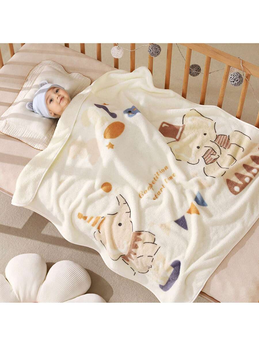 Baby Coral Fleece Blanket Soft Absorbent Newborn Swaddle Receiving Blanket for Infants 0-12 Months