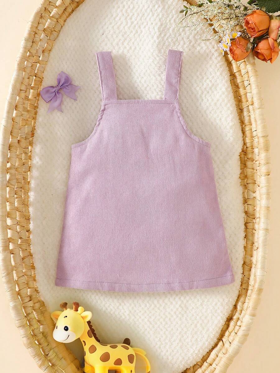 Spring Autumn Suspender Dress - Cute Casual Embroidered Deer Outfit for Baby Girls